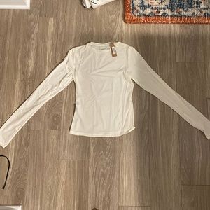 Skims mesh white long sleeve